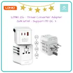 LDNIO Z6 旅行轉換器適配器 GAN 65W 支持 PD QC 3.0