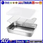 Easy To Clean Stainless Steel Baking Pan Tray With Cooling Rack And Cover
