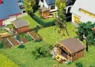 Faller 232209 N Scale Wooden Garden Sheds (3 pieces)