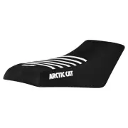 Arctic Cat 250 300 400 454 500 4x4 2x4 Seat Cover ALL BLACK - WHITE RIBS #277
