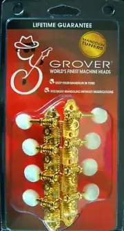 Grover 409FG 409 Series “F” Style Mandolin Tuning Machines, Gold