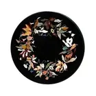 30 Inches Marble Kitchen Table Top Antique Design Inlay Work Coffee Table Top