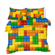 Colourful Toy Building Blocks Printed Single Bed Duvet Cover Children's Quilt Covers