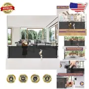 One-Handed Operation Extra Tall 42" Retractable Gate for Pets & Kids, 160"