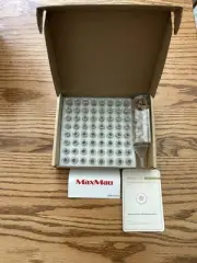 MaxMau 64pcs 1ml Tiny Vials with Cork Stoppers and Eye Screws.