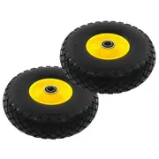 Solid PU Sack Truck Wheels 3.00-4 Replacement Tires Two Heavy Duty