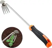 Weed Puller Tool, Rubber Handle Garden Manual Weeder Tool, Portable Stainless Steel Weeding Tools, for Hand Weeder Puller for Vegetable Gardening Backyard Farm Planting & Uprooting Weeding Tool