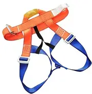 Climbing Harness, Half Body Safety Belt, Adjustable Rappelling Gear for Mountaineering, Tree Climbing, Roofing, Construction Work, Comfortable Padded Waist and Leg Straps, 1 Piece