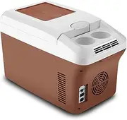 Portable Car Refrigerator Dual-Purpose Outdoor Car Truck Refrigerated Box Vehicle Home Dormitory Mini Refrigerator with 12/24V DC & 220V AC for Car, RV, Truck, Van, Boat