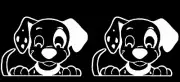 Dalmatian Puppy White Graphic Vinyl Decal Car Window Laptop Tablet Notebook