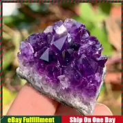 50-60g Natural Amethyst Cluster Quartz Crystal Druzy Geode Energy Stone Rock Ore