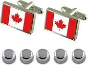 [Select Gifts] Shirt Dress Studs Canada Flag Cufflinks