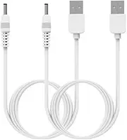 RuenTech Charger intended for Foreo ISSA Series E-Toothbrush Replacement intended for Foreo ISSA/ISSA 2/ ISSA Sensitive/ISSA mini 2/ ISSA mini/ISSA Hybrid/ISSA baby/ISSA kids USB Charger Cable (2White)