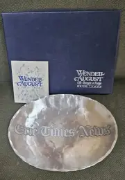 Wendell August Forge Oval Plate Personalized Erie PA "Erie Times-News" - NEW
