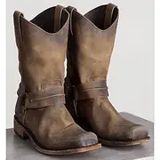 Retro Vintage Medieval Renaissance Shoes Western Boot Flat Jazz Boots Ren Faire Pirate Viking West Cowboy Rivet Solid Color Men's Women's Pirate Steampunk Hall