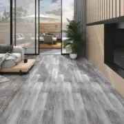 vidaXL PVC Flooring Planks 5.02 mÂ² 2 mm Self-adhesive Matt Wood Grey