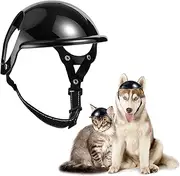 NVTED Dog Cat Helmet Pet Hat With Ear Holes, Adjustable Belt for Bike Riding, Puppy Small Dogs and Cats (Small)