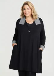 Taking Shape TS Check Crop Trench Cardigan Cardi Jacket 16 18 20 M L XL XXL BN