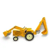 Vintage Ertl International Harvester Backhoe Loader Tractor 1/16 Open Cab 3444