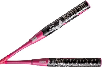 Worth 2025 Bedlam Slowpitch Softball Bat 34in 27oz 13.5in Barrel Balanced USSSA