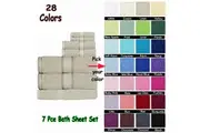 550gsm Cotton 7 Pce Bath Sheet Set Linen