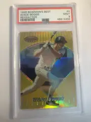1996 Bowman's Best Refractor Wade Boggs Yankees 4 Mint PSA 9