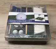 Golf On The Go ~ Desktop Golfer Gift Set Putt Green Clubs Toysmith ~ New Sealed