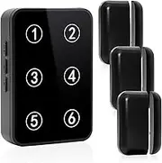 Daytech Door Sensor Chime Wireless Door Alarm Sensor When Opens, Entry Alert Buzzer Doorbell Chime for Business Home Security, 1 Receiver 3 Transmitters