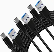 USB A to USB C Charger Cord 3FT 6FT 10FT Cable for Samsung Galaxy A54 5G/A53 A52 A51/A15 A14 A13 A12/A23 A22 A21/A34 A33 A32/A42/A05S A04S A03S A02S,S22 S21 S20 FE,Fast Charging Charge Power Wire