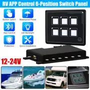 6 Gang 24V 12V Switch Panel Buttons Smart Bluetooth Module for RVs and yachts
