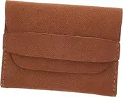 [BESTYASH] Women Nubuck Mini Purse Pu Leather Wallet for Cards Keys Compact Design for for Family Friends Elegant Coffee Color