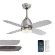 Ceiling Fans with Lights and Remote, 38" Low Profile Ceiling Fan with Quiet R...
