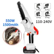 6" Handheld Mini Home Chainsaw Cordless Electric Chain Saw Wood Cutter Pruning