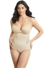 [Naomi & Nicole] Body Contour Ultra High Waist Firm Control Shaping Brief in Warm Beige