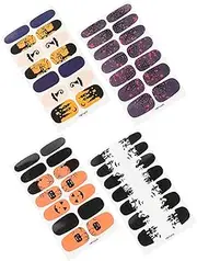WOONEKY 4 Sheets Nail Decals Nail Art Stickers Stickers Manicure Decals Adhesive Manicure Decor PVC