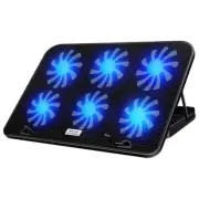Laptop Cooling Pad 2 USB 6 Fan Gaming Led Light Notebook Cooler For 12-17inch