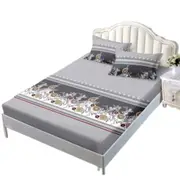 Gray Floral Ultra Soft Floral Deep Fitted Sheet Set