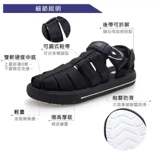 【ShoesClub 鞋鞋俱樂部】d6 輕量Q軟男用涼鞋 男用武僧鞋 男鞋 255-D003M