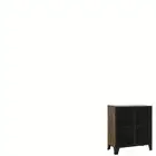 Storage Cabinet Metal and MDF Cupboard Sideboard Grey/Rustic Brown vidaXL