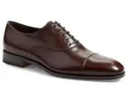 SALVATORE FERRAGAMO Luce 9 EE CAP TOE TRAMEZZA SHOES LACE UP LEATHER BROWN