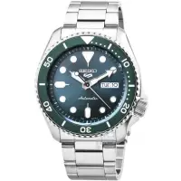 在飛比找momo購物網優惠-【SEIKO 精工】精工次世代5號機械鋼帶腕錶-綠水鬼(SR