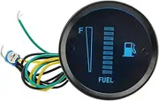 Motorcycle Fuel Level Gauge with 52mm Housing Diameter LED Light Display for Universal Motorcycle and Car Shows Remaining Fuel Clearly (Blue Light)