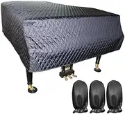 [PCLOOV] Grand Piano full Cover Waterproof Moisture-proof and Dustproof Grand Piano Protective Cover (160cm/62.9in)
