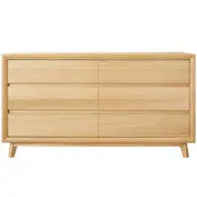 [James Lane] Morgan Oak Dresser - 6 Drawer