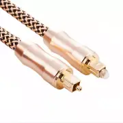 Braided Premium Toslink Optical Fibre Cable Gold Plated 7.1 Digital Audio Cor...