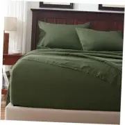 Pure Linen Sheets Set, 100% French Natural Linen Flax Bedding 3pc Set (Twin,