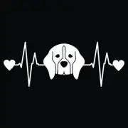 CMI DD162 Beagle Heartbeat Decal Sticker |7-Inches by 2.6-Inches | Premium
