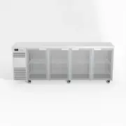 Skope BackBar 4 Glass Swing Door Fridge - BB.4.GSW - White - Left Cooling System