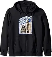 [STAR WARS] R2-D2 And C-3PO Classic Portrait Zip Hoodie