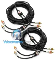 PKG 2pc) MONSTER CABLE 2 CH 16 FOOT FEET IMXLN RCA JACK WIRE CHORD 15 17 = 4 CH